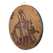 Cible De Fléchettes Cowboy en cuir occidental de rodéo d'équitation (Devant droit)