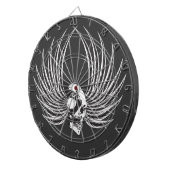 Cible De Fléchettes Crâne à Mâchoires avec Ailes (Devant droit)