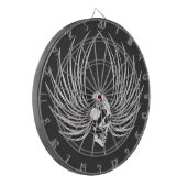 Cible De Fléchettes Crâne à Mâchoires avec Ailes (Devant gauche)