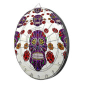 Cible De Fléchettes Crâne à sucre (Jour des morts) Tableau noir (Devant droit)