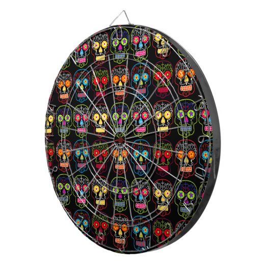Cible De Fléchettes Crâne à sucre noir (Devant droit)
