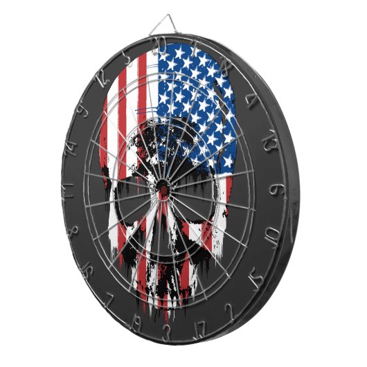 Cible De Fléchettes Crâne américain (Devant droit)