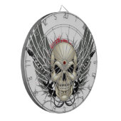 Cible De Fléchettes Crâne avec des ailes et des guitares (Devant gauche)