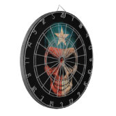 Cible De Fléchettes Crâne de drapeau du Texas sur le noir (Devant gauche)