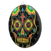 Cible De Fléchettes Crâne de sucre polychrome (Devant droit)