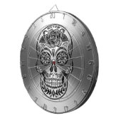 Cible De Fléchettes Crâne de sucre sur Motif d'argent radiant (Devant droit)