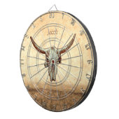 Cible De Fléchettes Crâne de vache Brown Western Pays Style rustique (Devant droit)