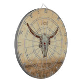 Cible De Fléchettes Crâne de vache Brown Western Pays Style rustique (Devant gauche)