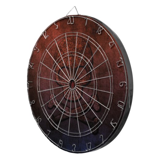 Cible De Fléchettes Crâne et os croisés (Devant droit)