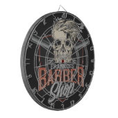 Cible De Fléchettes Crâne et rasoirs de salon de coiffure personnalisé (Devant gauche)