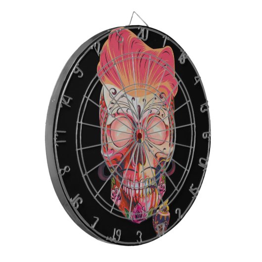 Cible De Fléchettes crâne rose (Devant gauche)