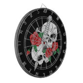 Cible De Fléchettes Crâne, Roses et dague (Devant gauche)