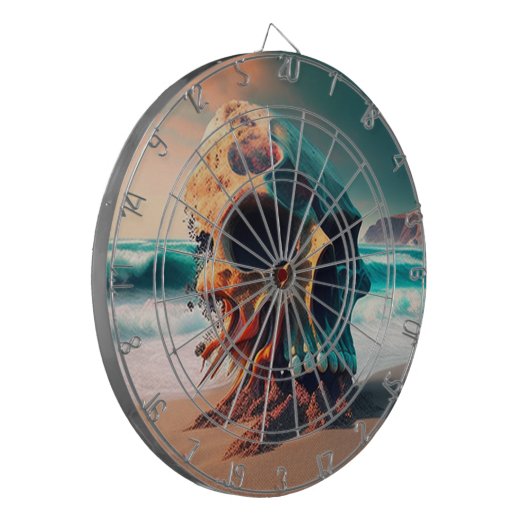 Cible De Fléchettes Crâne sur la plage (Devant gauche)