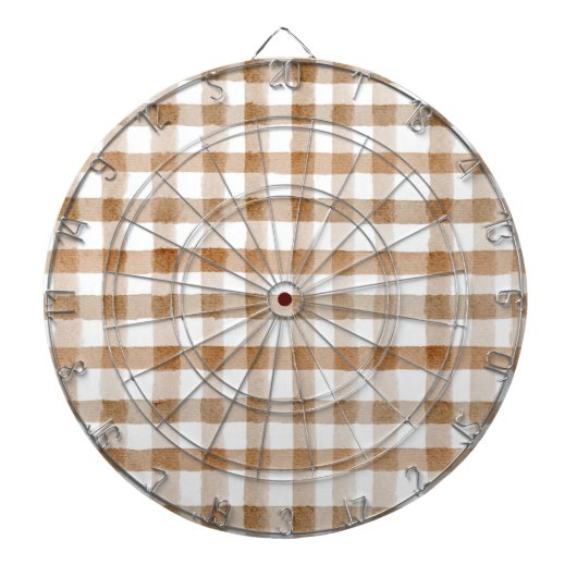 Cible De Fléchettes Cream Brown Stripes Tan Plaid (Devant)