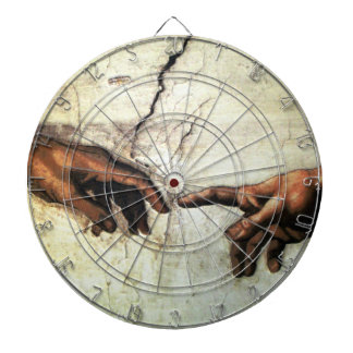 Cible De Fléchettes Création d'Adam - Mains Michelangelo 1475 - 1564