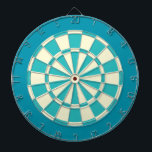 Cible de flechettes : Crème, turquoise, et Teal<br><div class="desc">La crème,  la turquoise,  et le Teal ont coloré le jeu de Cible de flechettes comprenant 6 dards en laiton</div>