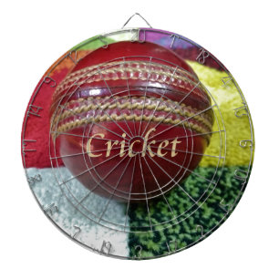 Cible De Fléchettes Cricket : Impression d'art de balle dure rouge