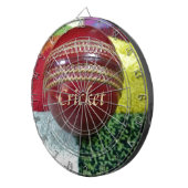 Cible De Fléchettes Cricket : Red Hard Ball Art Print (Devant droit)