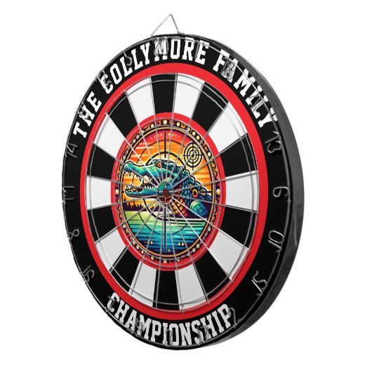 Cible De Fléchettes Crocodile dans l'objectif du lac (Devant droit)