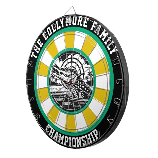 Cible De Fléchettes Crocodile Target Lake Oeuvre d'art (Devant droit)