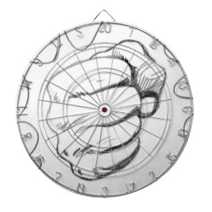 Cible De Fléchettes Croquis au crayon Pop Art Smash