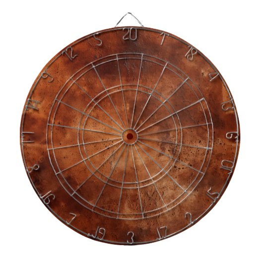 Cible De Fléchettes Cuir de vache faux marron occidental (Devant)