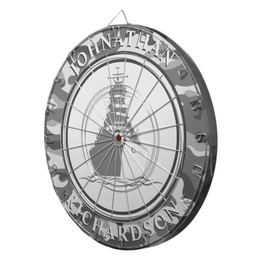 Cible De Fléchettes Cuirassé et Camo (Devant droit)