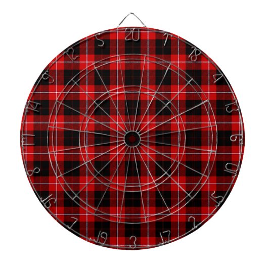 Cible De Fléchettes Cunningham Tartan rouge noir (Devant)