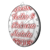 Cible De Fléchettes Cupcakes Rouge Vodka Hakuna Matata FUNNY. (Devant droit)