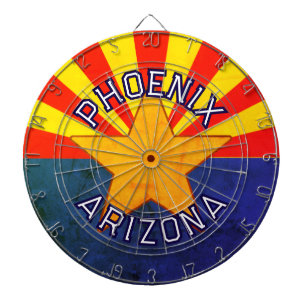Cible De Fléchettes CUSTOM CITY, ARIZONA modèle de texte pour la conce