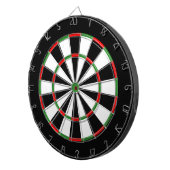 Cible De Fléchettes Custom Dartboard - Classic BLACK WHITE, RED GREEN (Devant droit)