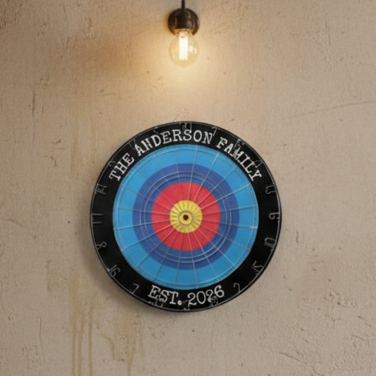 Cible De Fléchettes Custom Family Dartboard Personalized Name  Gift