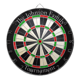 Cible De Fléchettes Custom Family Name Dartboard