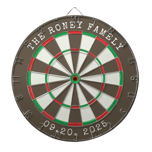 Cible De Fléchettes Custom Family Name Personalized Dartboards (Devant)