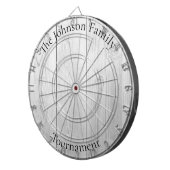 Cible De Fléchettes Custom Family Name Rustic Wood Look Dartboard (Devant droit)