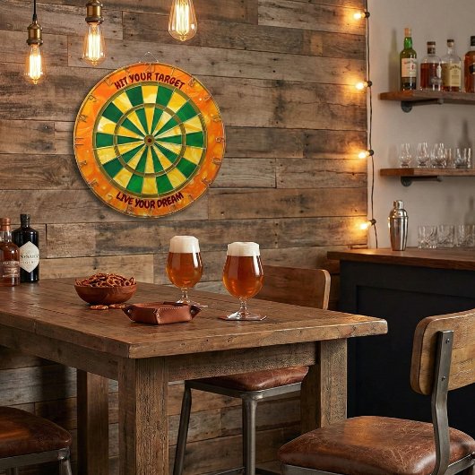 Cible De Fléchettes Custom Motivational "Hit Your Target"