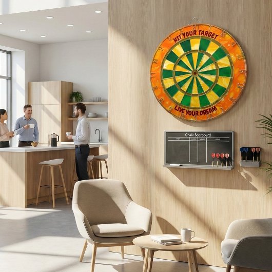 Cible De Fléchettes Custom Motivational "Hit Your Target"