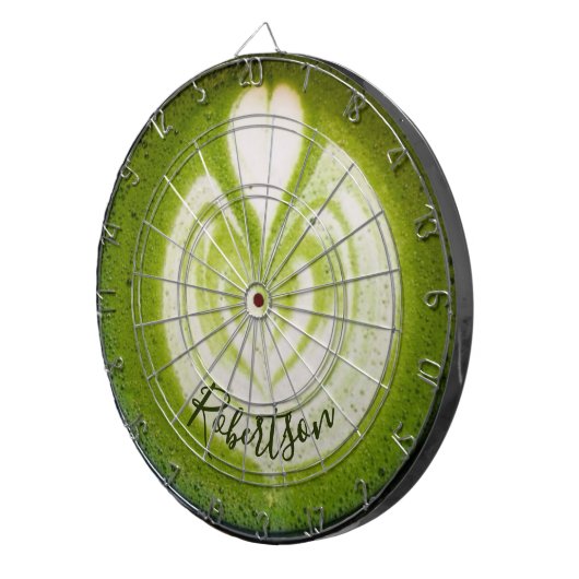 Cible De Fléchettes Custom Name Funny Matcha Latte Lover Green Tea (Devant droit)