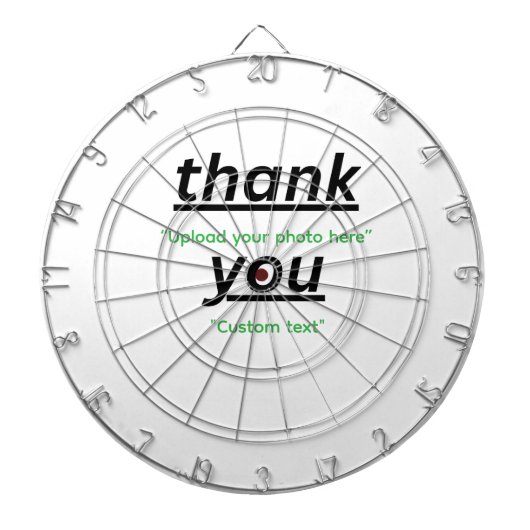 Cible De Fléchettes Custom Text & Upload Your Photo Personalized (Devant)