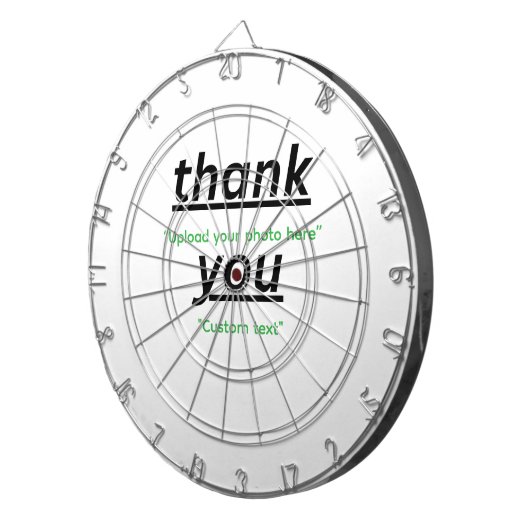 Cible De Fléchettes Custom Text & Upload Your Photo Personalized (Devant droit)