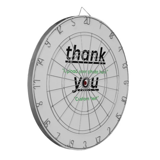 Cible De Fléchettes Custom Text & Upload Your Photo Personalized (Devant gauche)