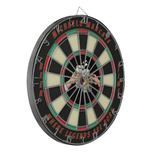 Cible De Fléchettes Customize Beer Themed Mancave  (Devant gauche)