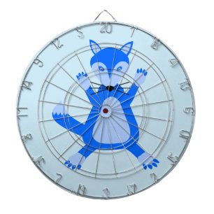 Cible De Fléchettes Cute Blue Baby Boy Fox
