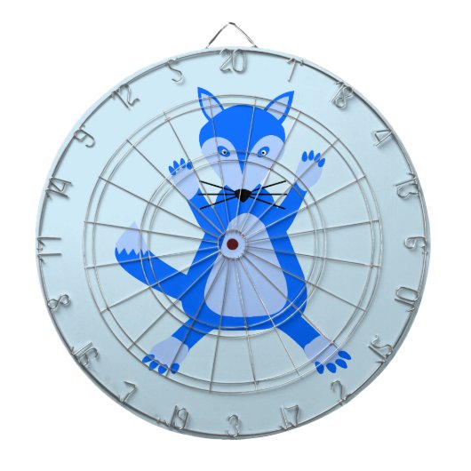 Cible De Fléchettes Cute Blue Baby Boy Fox (Devant)