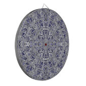 Cible De Fléchettes Cute blue white paisley patterns design (Devant gauche)