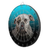 Cible De Fléchettes Cute Boxer Dog w Blue Black Gradient arrière - pla (Devant droit)