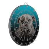 Cible De Fléchettes Cute Boxer Dog w Blue Black Gradient arrière - pla (Devant gauche)