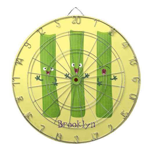 Cible De Fléchettes Cute céleri bâtons trio caricature légumes (Devant)