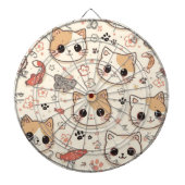 Cible De Fléchettes Cute Chat simple chaton Motif (Devant)