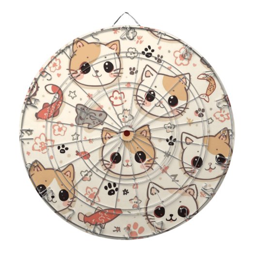 Cible De Fléchettes Cute Chat simple chaton Motif (Devant)